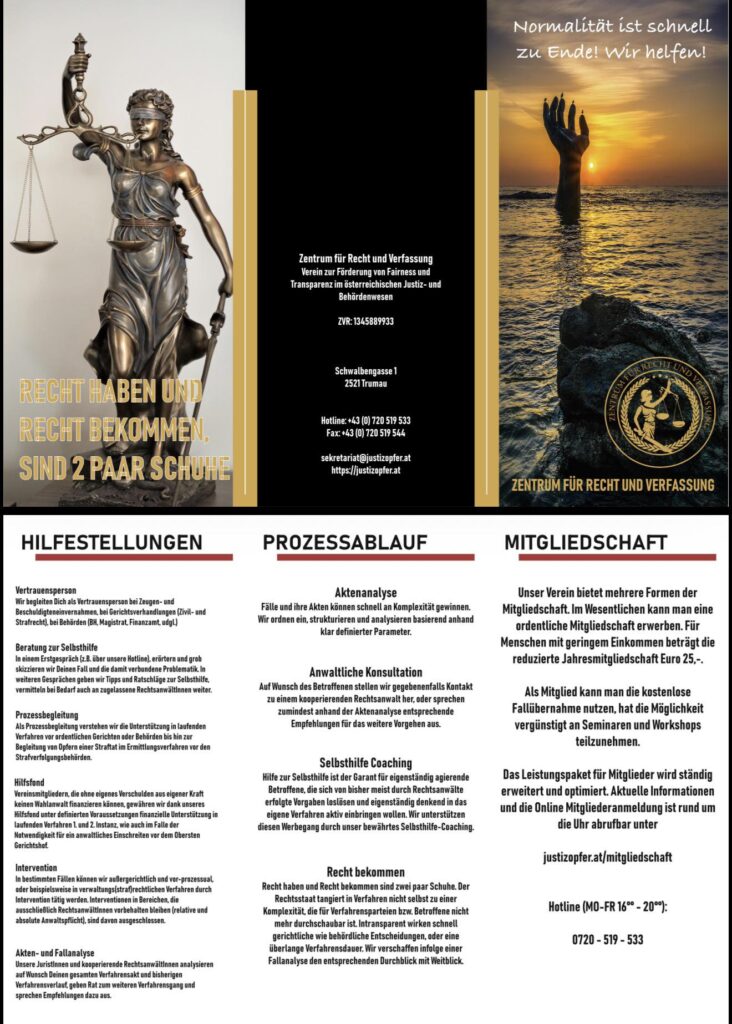Flyer Verein Zentrum für Recht und Verfassung